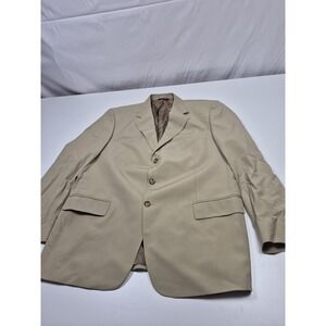 Majer Blazer Mens 46L Beige 100% Wool Sport Coat 3 Button NWT Portugal Jacket